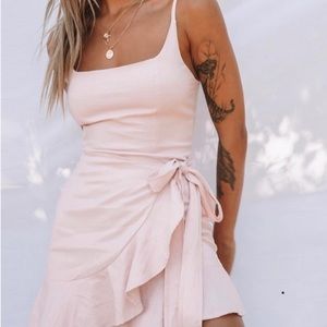 Princess Polly Cottage Hill Mini Dress Blush